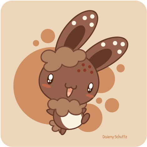 Chocolate Bunny By Daieny - Drawing (500x500)