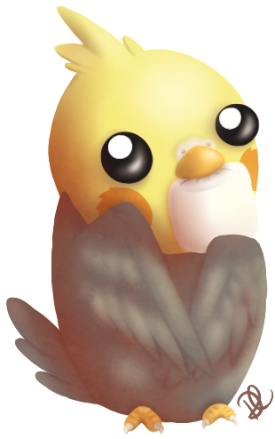 Marshmallow Fluff Bird By Kestrel-coalition - Cartoon (604x617)