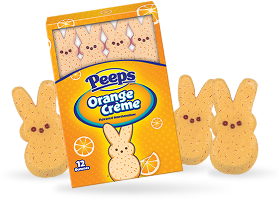 Strawberry Crème Flavored Marshmallow Chicks - Peeps (581x420)