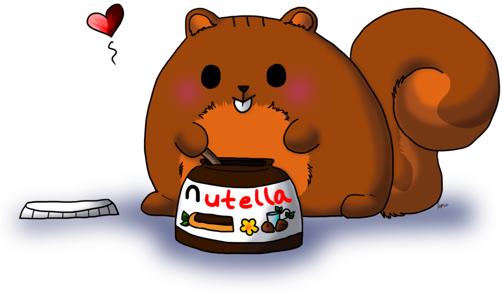 Nutella Squirrel By Igewolf - Draw A Fat Squirrel (1022x782)