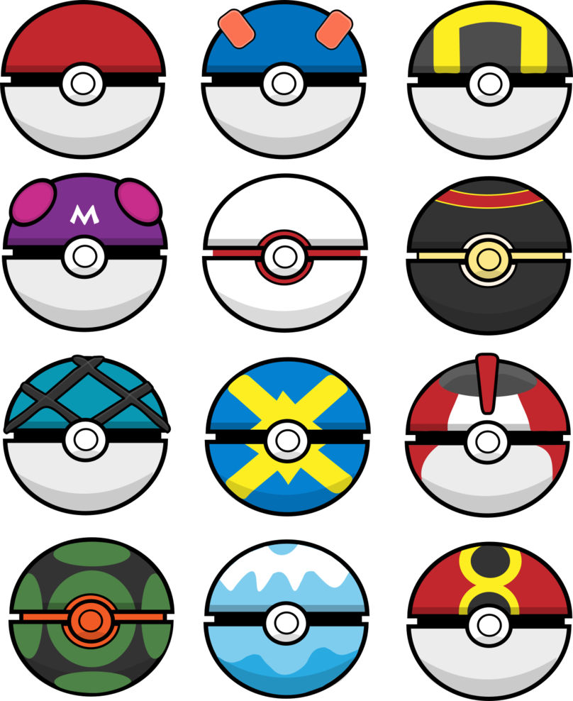 Pokeball Icons By Oathkeepermk - Digital Art (808x988)