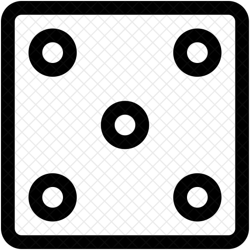 Dice Icon - Postage Stamp (512x512)