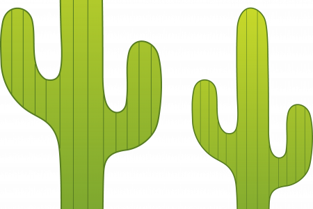 Cactus Clipart Mexican Border Pencil And In Color Cactus - Cactus (450x300)