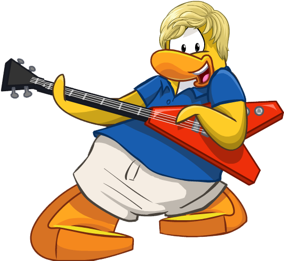 Trucos De Club Penguin - Club Penguin Electric Guitar (596x524)
