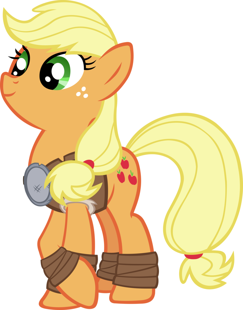 Applejack Dressed As Rockhoof By Ironm17 - Mlp Meadowbrook And Rockhoof (792x1008)