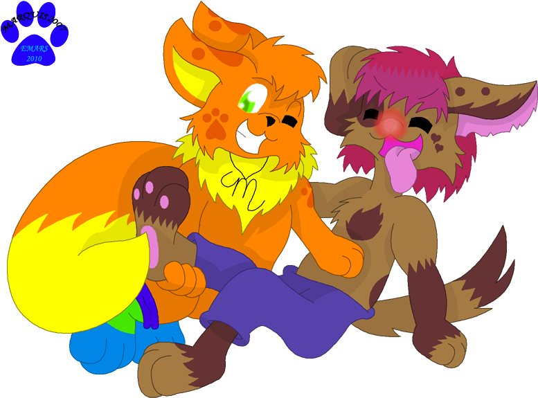 Tickle The Puppy By Marquis2007 - Cartoon (800x600)