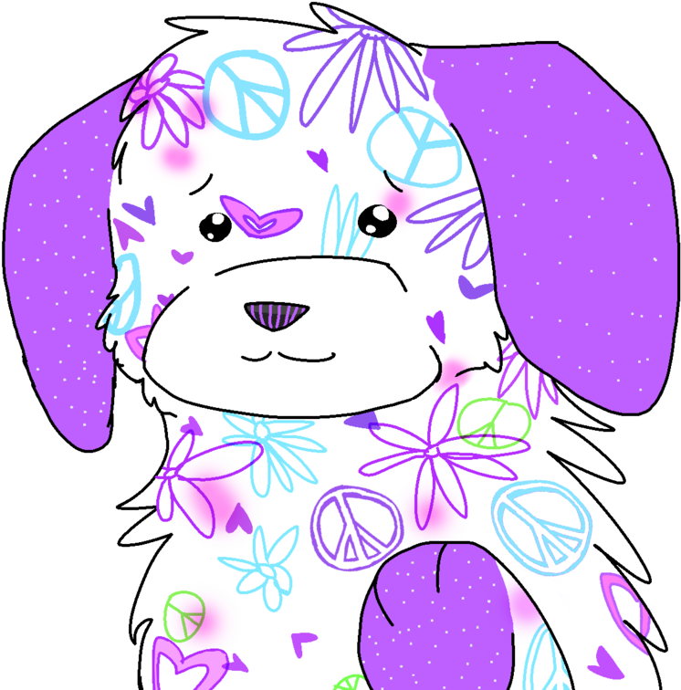 Webkinz Peace Out Puppy By Windrunner-wolf - Cartoon (1024x832)