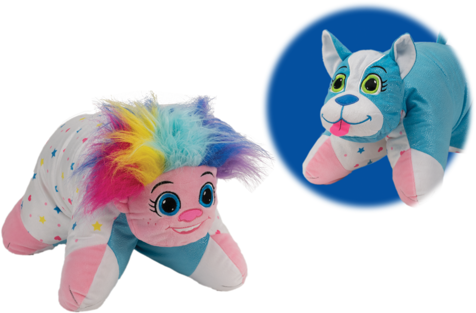 Flipazoo Flip 'n' Play Friends Plush Toy & Pillow In - Flipazoo Blue Puppy (1024x709)