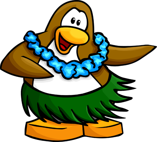 Aloha Postcard Penguin - Penguin (532x480)