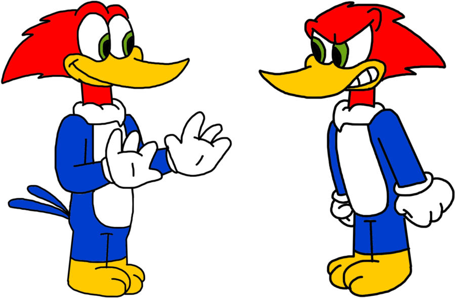 Here's Woody Woodpecker With His Clone - Woody Woodpecker Minions (1203x664)