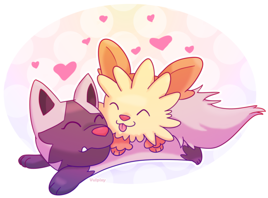 Puppy Love By Alolan-vulpixy - Cartoon (600x467)