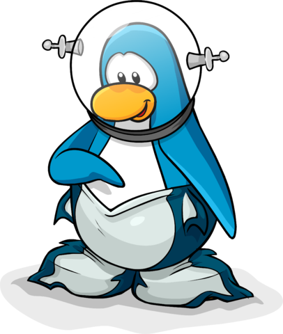Puffle Performance Postcard Penguin - Penguin (406x480)