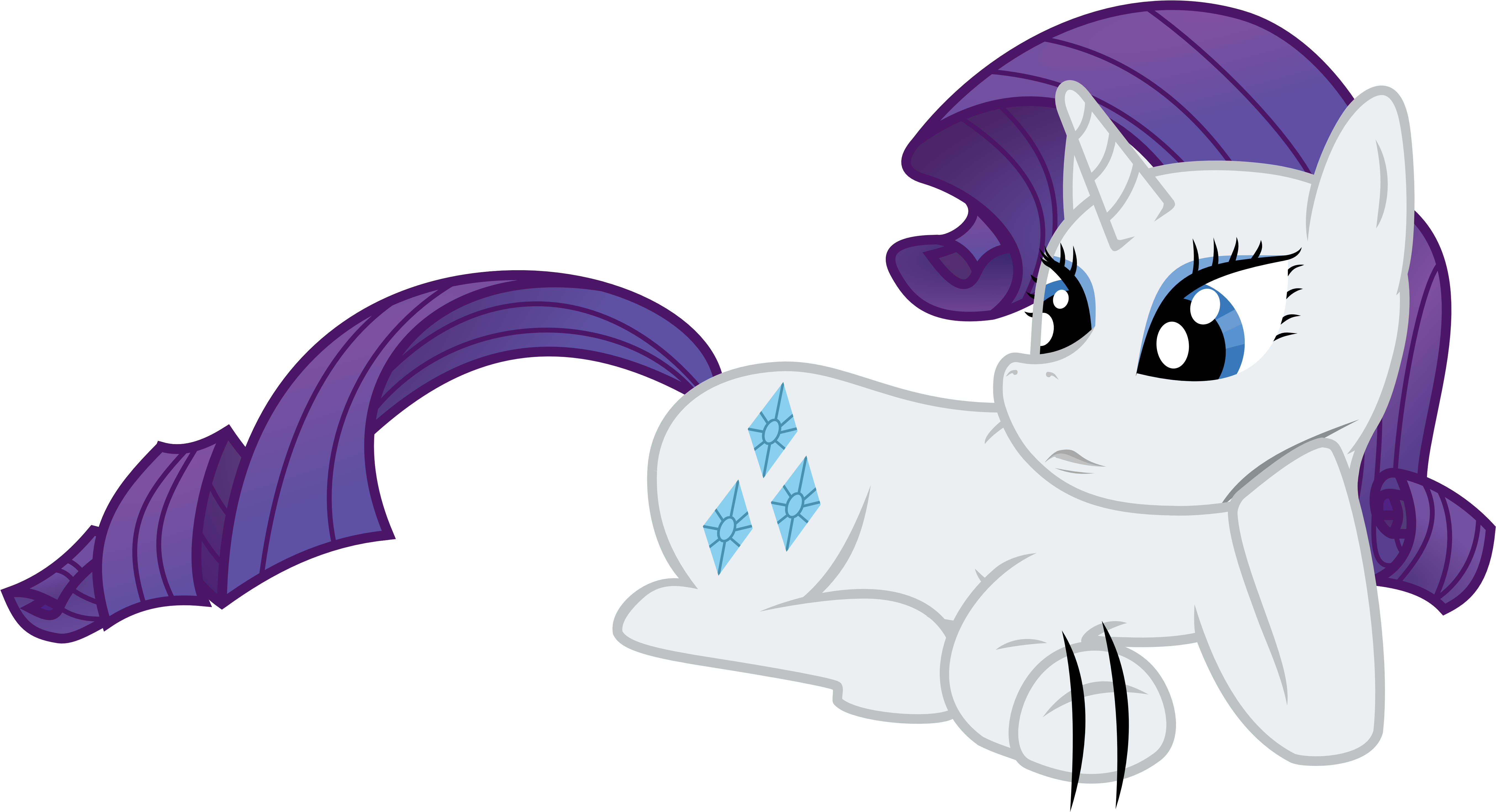 Rarity Lying Down And Waiting By Skylark-torch - Digital Art (6000x4000)