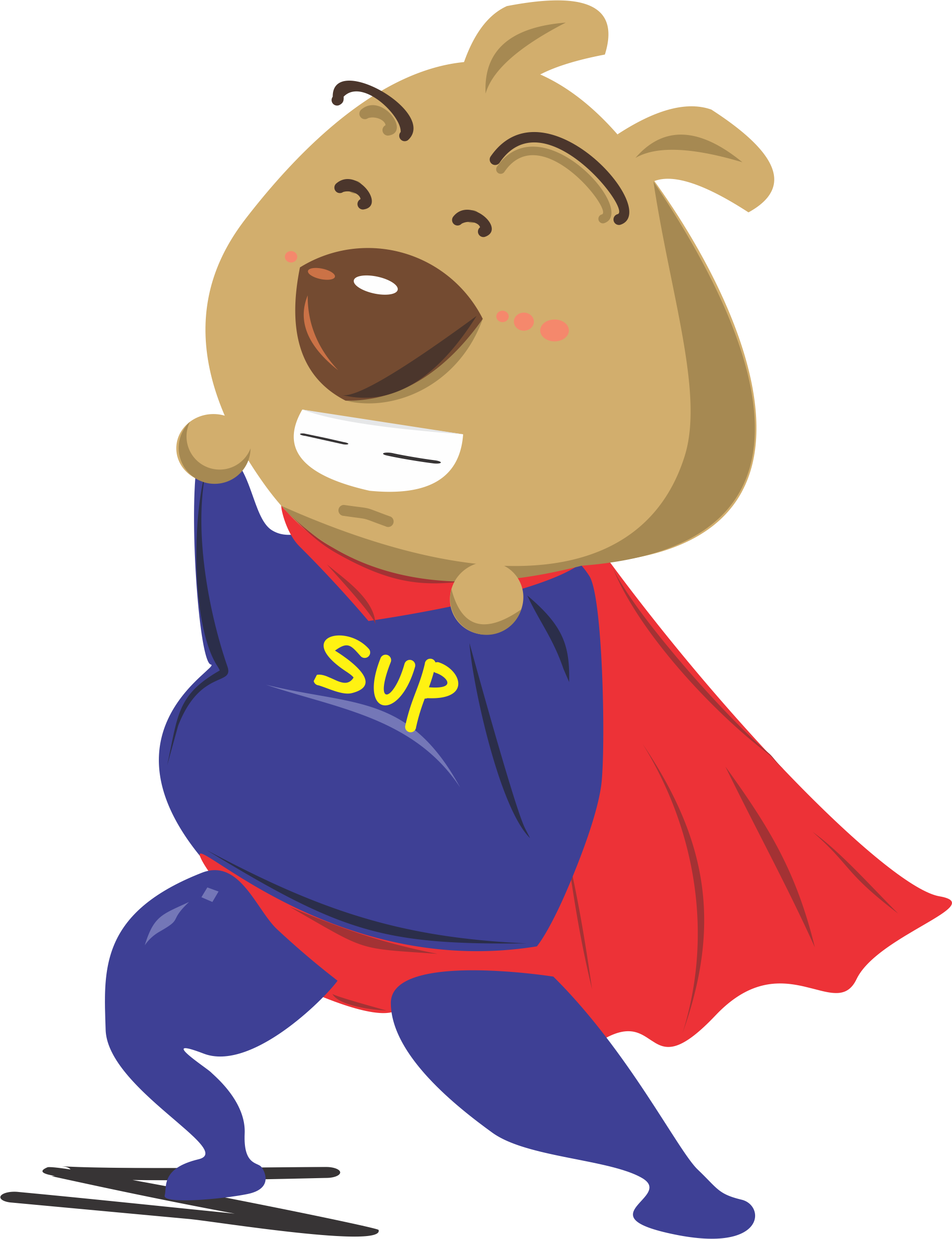 Superman Dog Cartoon Illustration - Dog (1924x2505)