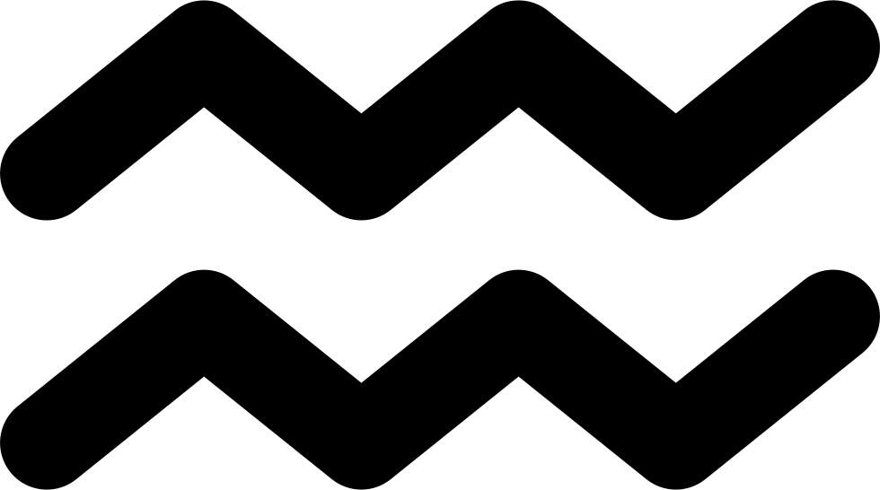 Aquarius Png - Aquarius Zig Zag Symbol (980x546)