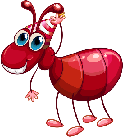 Red Ants Cartoon Pictures - Ant Waving (500x500)
