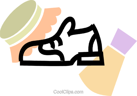 Dress Shoe With Shoe Polish Royalty Free Vector Clip - Dress Shoe With Shoe Polish Royalty Free Vector Clip (480x337)