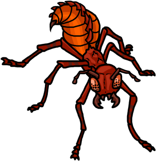 Giant Ant Battle Graphic - Robber Flies (348x354)