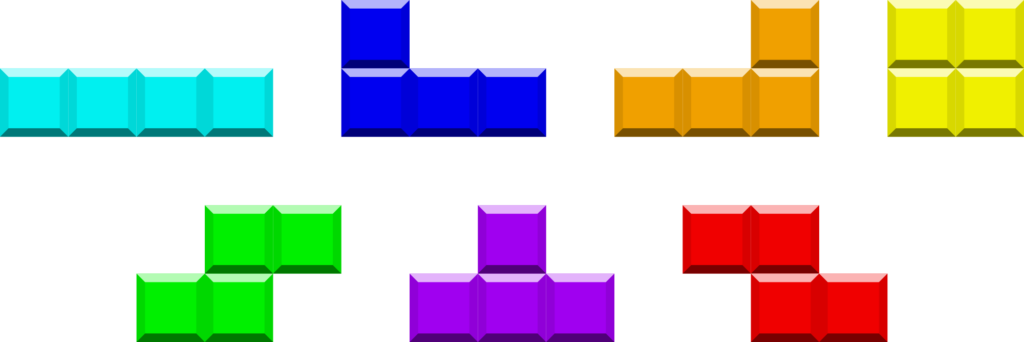Tetris Pieces - Tetris Pieces (1024x342)