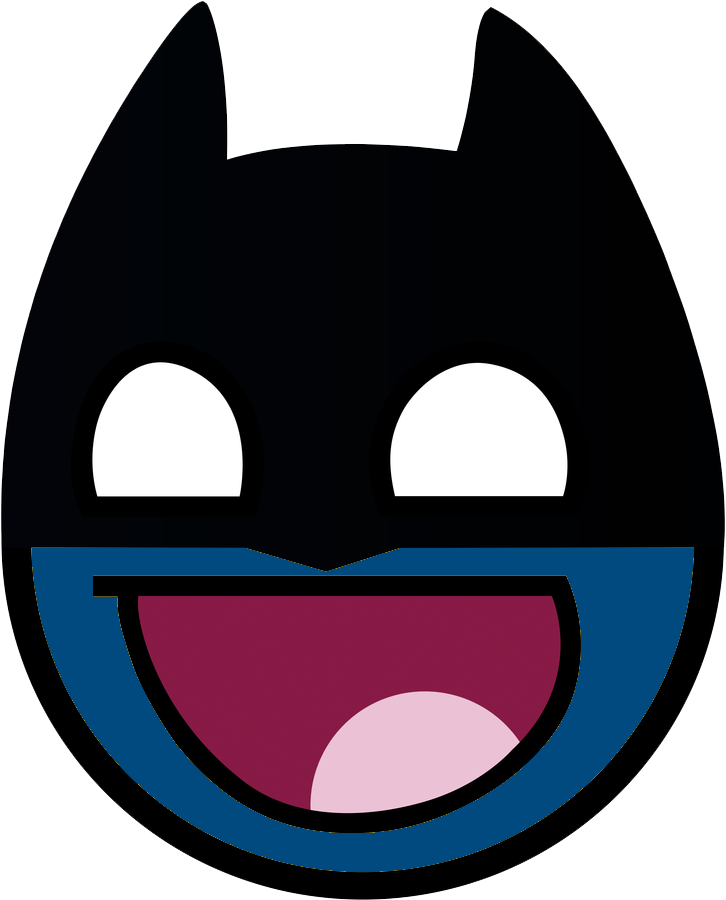Awesome Face Batman - Batman Emoji (900x999)