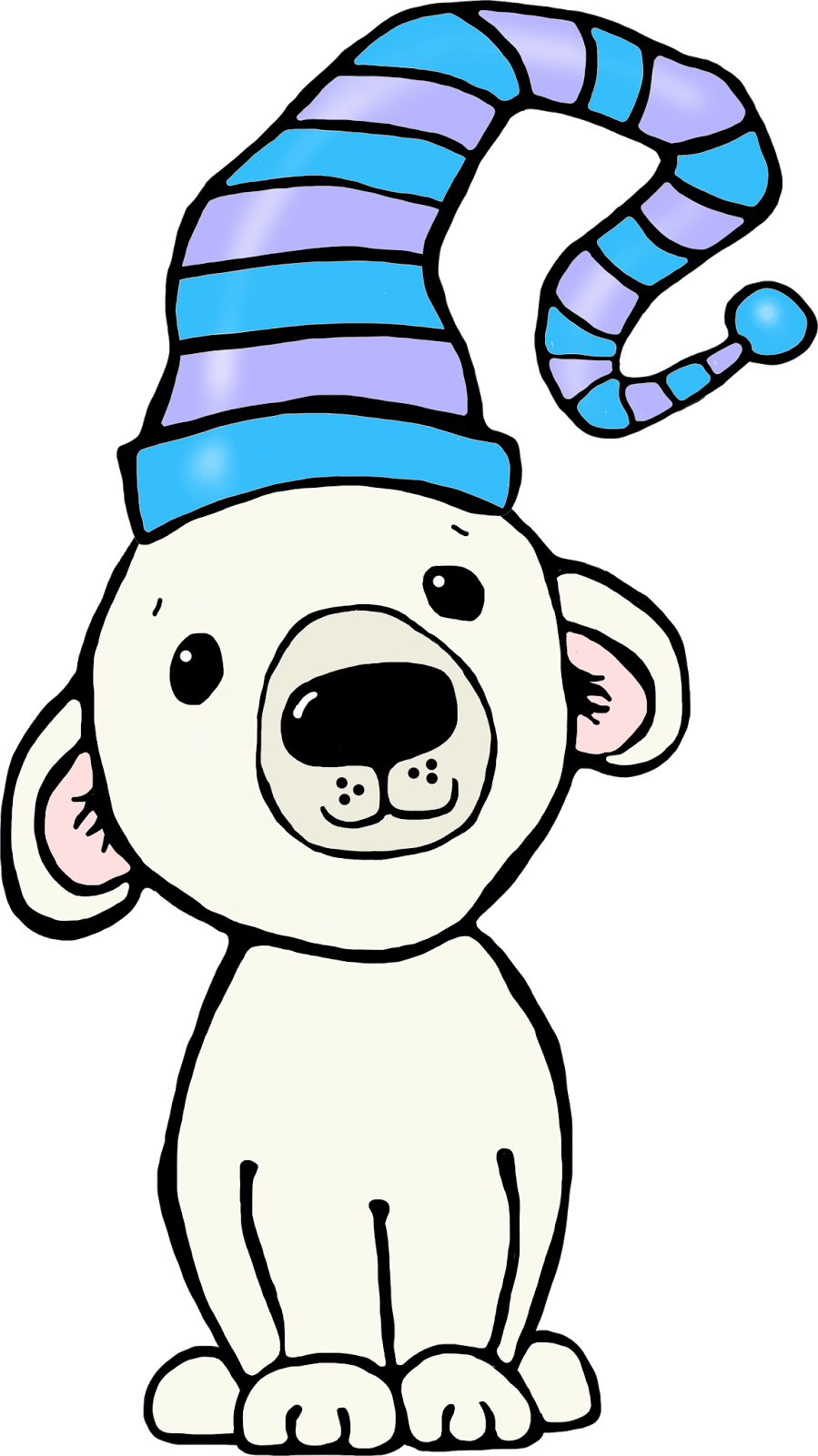 Whimsical Christmas Clip Art - Polar Bears And Penguins Clipart (899x1600)