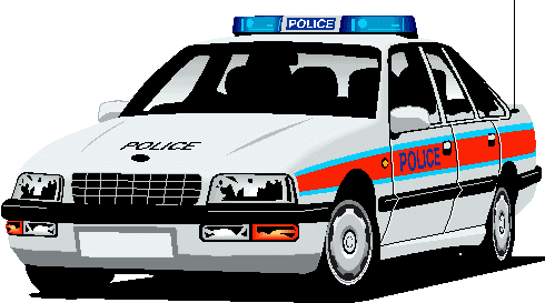 Police Flashing Sticker - Animated Police Car Clipart Gif (490x273)