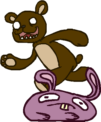 Bearrabbitrun By Funymony Bearrabbitrun - Cartoon (400x425)