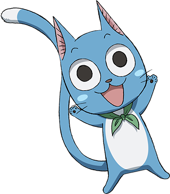 Laddocraft - Fairy Tail Happy Transparent (349x398)