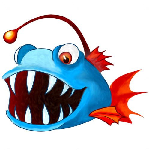 Animales Infantiles Pez Piraña - Angler Fish Clipart Png (1024x1024)