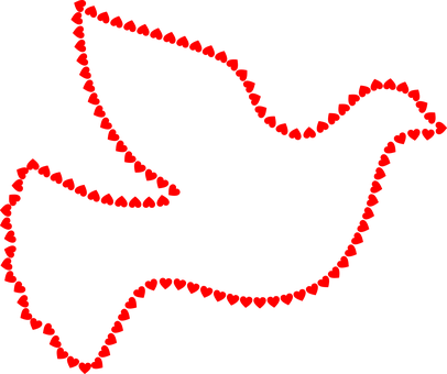 Abstract Art Bird Couple Dove Flight Flyin - Many Mysteries In The Rosary (406x340)
