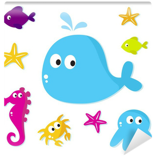 Fotomural Los Peces Del Mar Y Los Iconos De Dibujos - Animales De Mar Animadas - (400x400) Png Clipart Download Fotomural Los Peces Del Mar Y Los Iconos De Dibujos - Animales De Mar Animadas - (400x400) Png Clipart Download