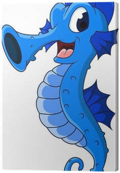 Cuadro En Lienzo Mar Dibujos Animados Caballo • Pixers® - Cartoon Pics Of Seahorse (400x400)