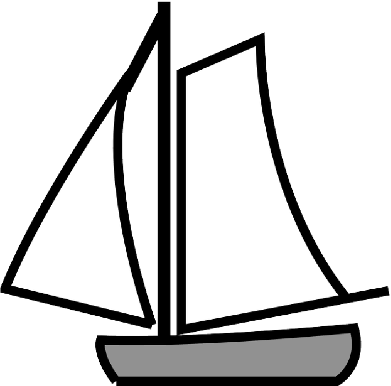 Old, Black, Simple, Outline, - Boat Clip Art (800x795)