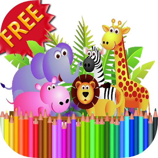 Coloring Book Zoo Animals - Coloring Book Wild Animals (512x512)