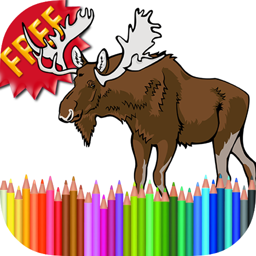 Coloring Book Forest Animals - Vector Graphics (512x512)