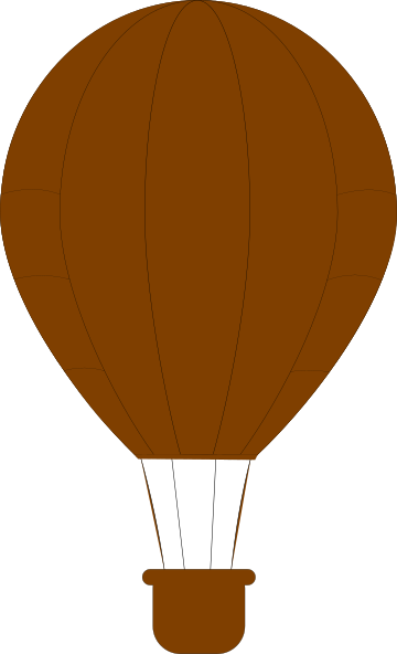 Brown Hot Air Balloon Clip Art At Clker - Brown Hot Air Balloon (360x592)