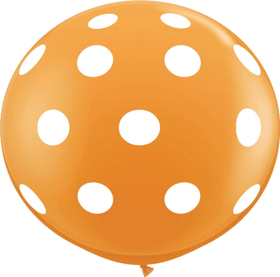 36" Orange Polka Dot Balloon - 3' Big Polka Dots Robins Egg Latex (1140x972)