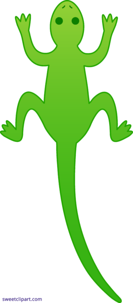 Lizard Footprints Cliparts - Clip Art Lizard (263x600)