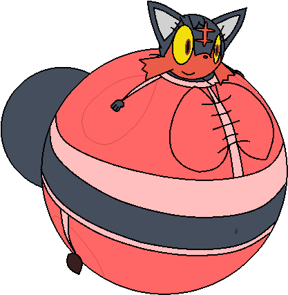Litten Kitty-balloon By Jordanthechespin - Digital Art (438x456)