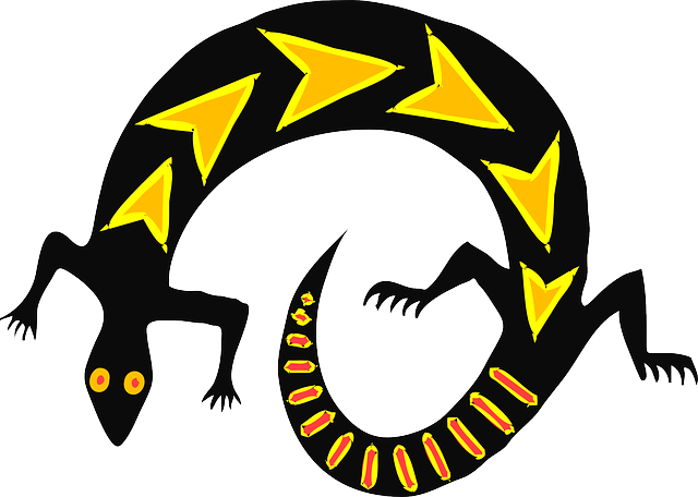 Black, Style, Gold, Art, Animal, Reptile - Black, Style, Gold, Art, Animal, Reptile (640x456)