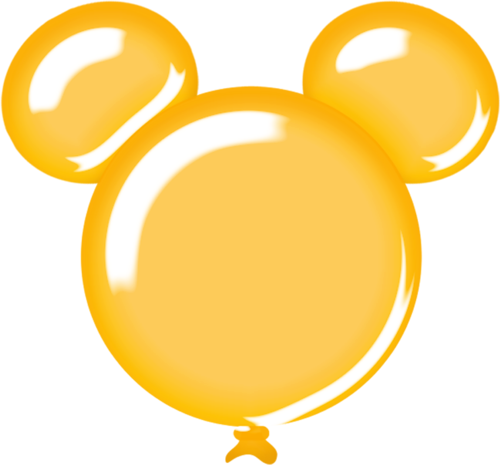 Yellow And Orage Balloons - Balloon (500x465)