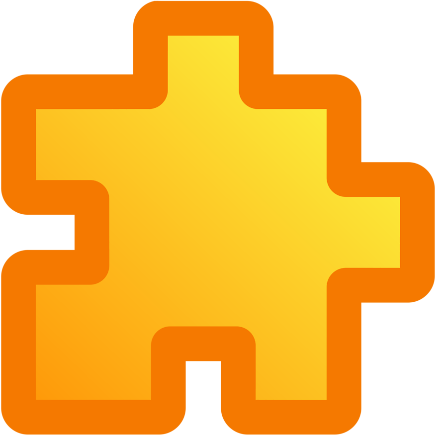 Yellow, Puzzle, Fat, Piece - Puzzle Icon (958x958)