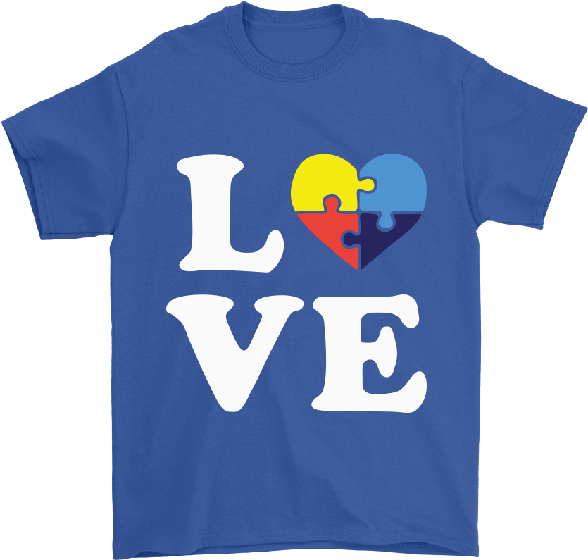 Love & Autism Heart Puzzle Autism Awareness V Neck/t - Autism Awareness Shirt Ideas (1000x1000)
