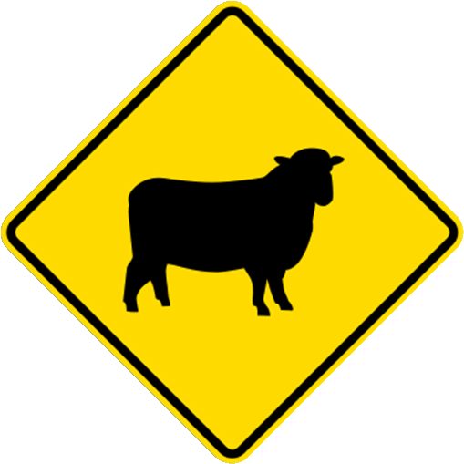 In Areas Where There Are Regularly Animals On The Road - Oamaru (530x530)