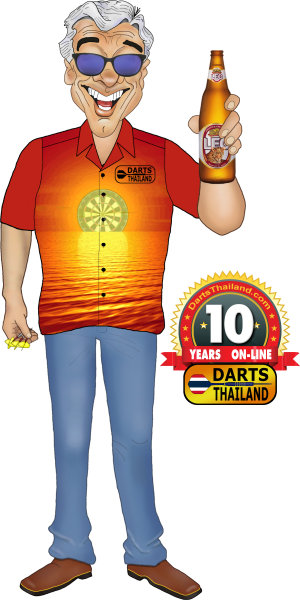 Visiting Darter Paul Seigel Will Be Back In Bangkok - Cartoon (300x600)