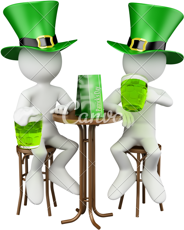 3d Friends In St - Saint Patrick's Day (655x800)