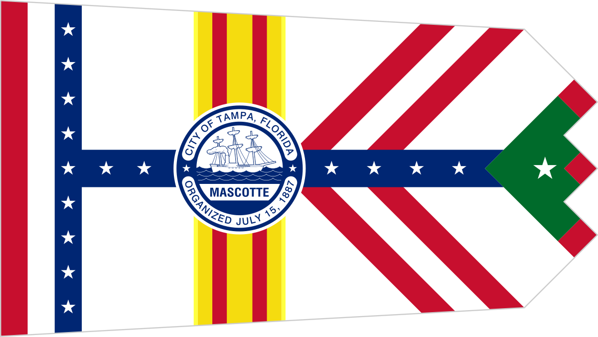 Adopted On July 1st, 1930, It's Meant To Represent - City Of Tampa Flag (1200x678)