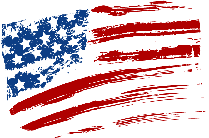 Tattered Flag Png Download - Ink Splatter American Flag (951x511)