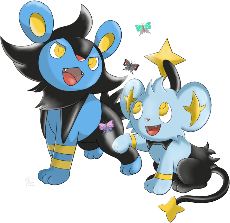 Luxio And Shinx By Swanlullaby - Shinx Luxio (900x873)