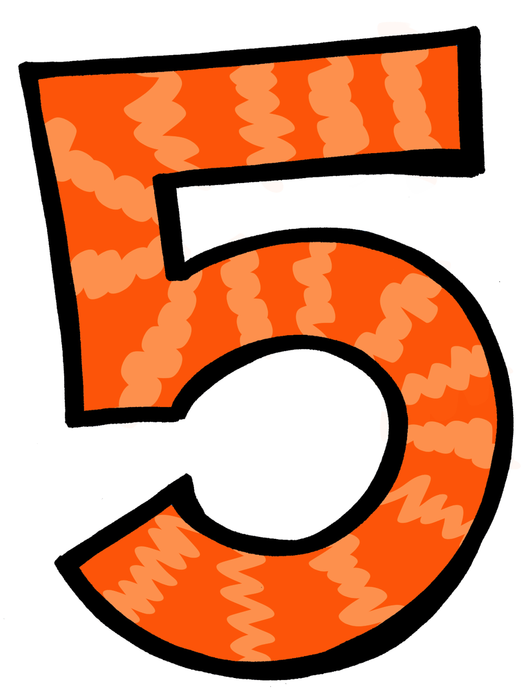 Orange - Five Clip Art (1185x1423)